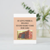 Liebe und Kriminalität Postkarte (Stehend Vorderseite)