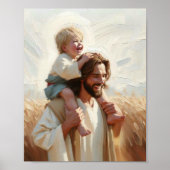 Liebe und Lachen - Jesus mit den Kindern Digitale Poster (Vorne)