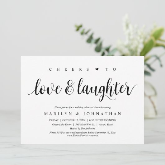 Liebe und Lachen, Party der Probe der Mäuse Einladung (Stehend Vorderseite)