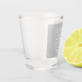 Liebe und Lachen Silberhochzeit Schnapsglas (Links)