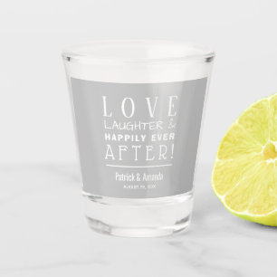 Liebe und Lachen Silberhochzeit Schnapsglas