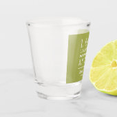 Liebe und Lacher Grüne Hochzeit Schnapsglas (Links)