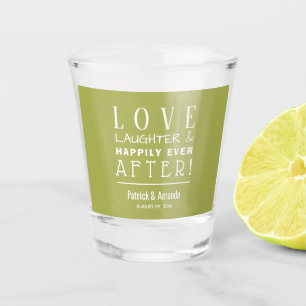 Liebe und Lacher Grüne Hochzeit Schnapsglas