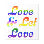 LIEBE UND LASS LIEBE NOTIZBLOCK (Vorderseite)