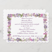 Liebe und Lavendel Einladung (Vorne/Hinten)