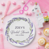 Liebe und Lavendel | Elegante Wasserfarben Pappteller (Party)