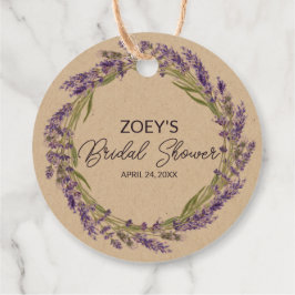 Liebe und Lavendel | Elegantes florales Brautparty Geschenkanhänger