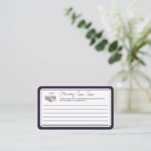 Liebe und Lavendel | Meldung "Speicherlane" Begleitkarte (Stehend Vorderseite)