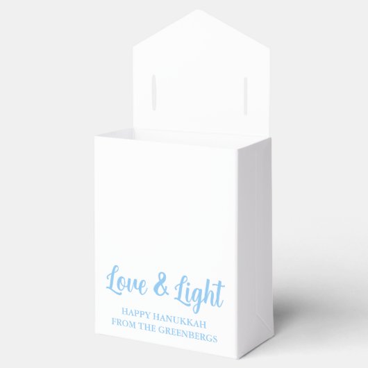 Liebe und leicht Hanukkah Menorah Custom Party Geschenkschachtel (Geöffnet)