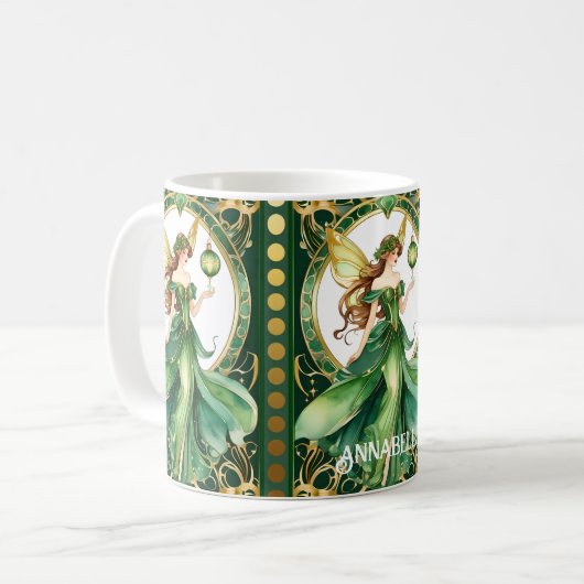Liebe und leichte Fairy Kaffeetasse (Vorderseite Links)