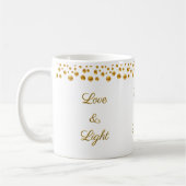 Liebe und leichte Golddots Confetti Kaffeetasse (Links)