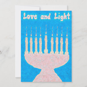 Liebe und leichte Hanukkah-Urlaubskarte Feiertagskarte