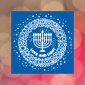 Liebe und leichte Menorah Permastempel