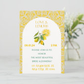 Liebe und Lemons Brautdusche Einladung (Stehend Vorderseite)