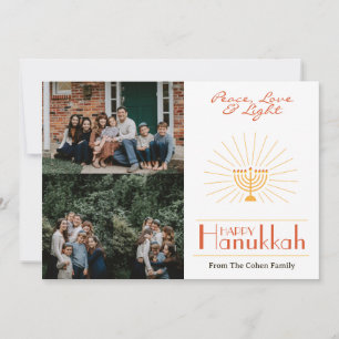 Liebe und Licht Collage aus Hanukkah-Foto Feiertagskarte