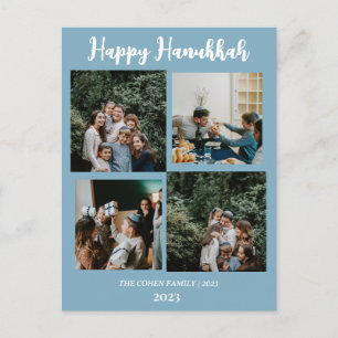 Liebe und Licht   Collage aus Hanukkah-Foto Feiertagspostkarte