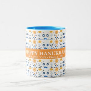 Liebe und Licht   Einfache Elegant Hanukkah Famili Zweifarbige Tasse