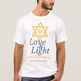 Liebe und Licht | Einfache Hanukkah-Familie T-Shirt