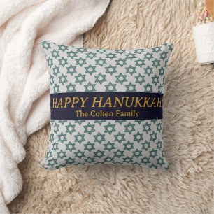 Liebe und Licht   Einfaches elegantes Hanukkah-Fam Kissen