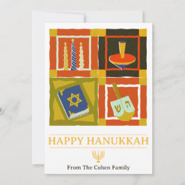 Liebe und Licht | Einfaches Hanukkah-Foto Feiertagskarte