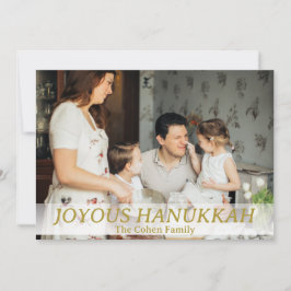 Liebe und Licht | Einfaches Hanukkah-Foto Feiertagskarte