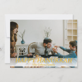 Liebe und Licht | Einfaches Hanukkah-Foto Feiertagskarte