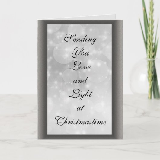 Liebe und Licht Feiertagskarte (Vorderseite)