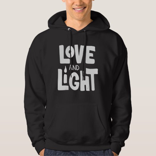 Liebe und Licht Hanukka Hoodie (Vorderseite)