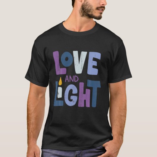 Liebe und Licht Hanukka T-Shirt (Vorderseite)