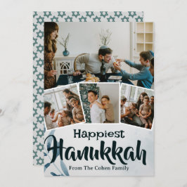 Liebe und Licht | Hanukkah Foto Collage Feiertagskarte