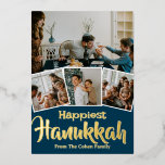 Liebe und Licht | Hanukkah Foto Collage Folien Feiertagskarte<br><div class="desc">Liebe und Licht | Hanukkah Foto Collage</div>