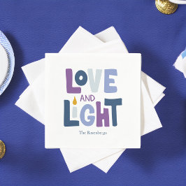 "Liebe und Licht" Happy Hanukkah Custom Serviette