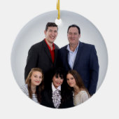 Liebe und Licht | Imitate Foil Lovely Bokeh Hanukk Keramik Ornament (Hinten)