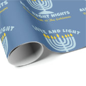 "Liebe und Licht" Jüdische acht Nächte in Hanukkah Geschenkpapier (Rolleneckpunkt)