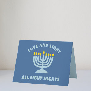 "Liebe und Licht" Jüdische acht Nächte in Hanukkah Karte