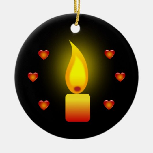 "Liebe und Licht" Keramikornament (Vorne)