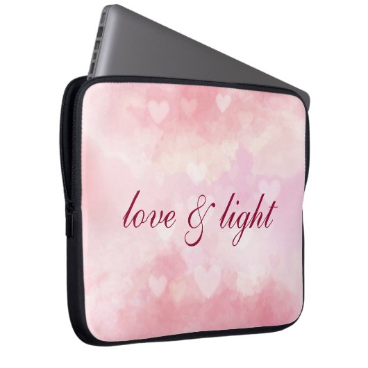 Liebe und Licht Laptopschutzhülle (Vorne Rechts)
