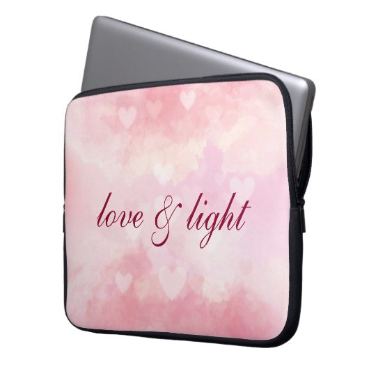 Liebe und Licht Laptopschutzhülle (Vorderseite Links)
