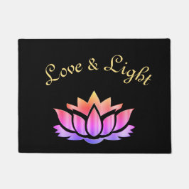 Liebe-und Licht-Lotos-Blumenentwurf Fußmatte
