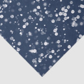 Liebe und Licht | Love Navy Blue Bokeh Hanukkah Seidenpapier (Ausschnitt)