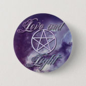 Liebe und Licht mit Pentagramm Button (Vorderseite)