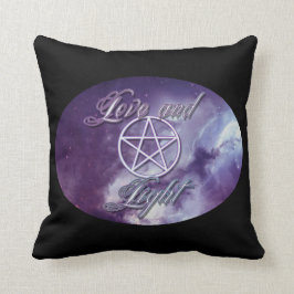 Liebe und Licht mit Pentagramm Kissen