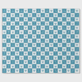 Liebe und Licht | Modern Hanukkah Menorah Geschenkpapier (Flach)