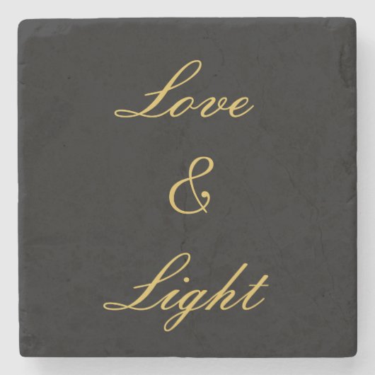Liebe und Licht Steinuntersetzer (Vorderseite)