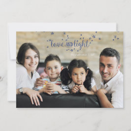 Liebe- und Lichtstars Weihnachtsfotokarte Feiertagskarte