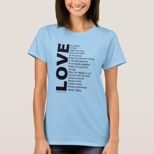Liebe und Liebe Gedreht T-Shirt (Vorderseite)