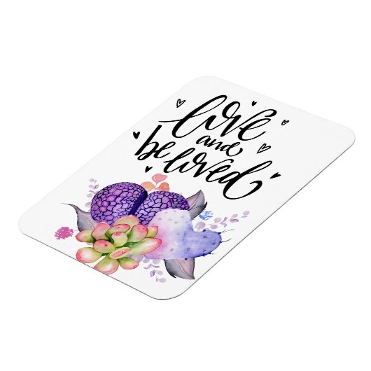 Liebe und Liebe Sukkulente Flexible Magnet (Linke Seite)