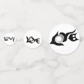 Liebe- und Liebe-Tauben Konfetti (Rückseiten)
