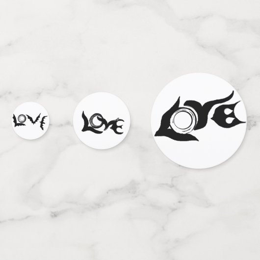 Liebe- und Liebe-Tauben Konfetti (Rückseiten)