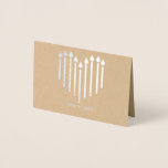 Liebe und Light Chanukah Card Folienkarte<br><div class="desc">Verteilen Sie Liebe und Licht in dieser Chanukah-Saison.</div>